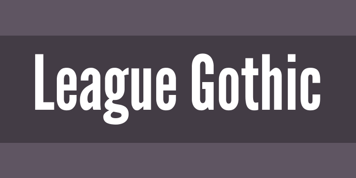 League Gothic Font Mac Download